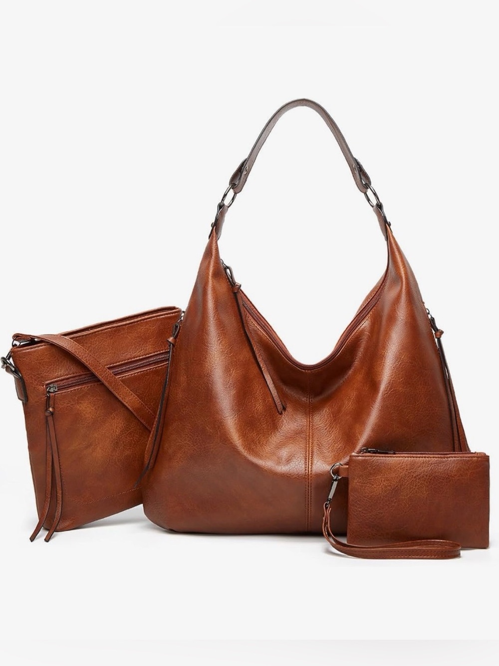 NWT - Auralith Soft Leather Handbags for Women - 3 Piece Set